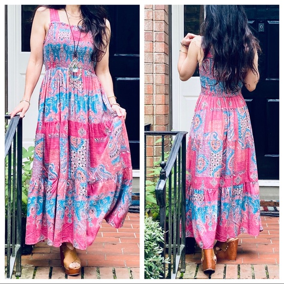 BOHO CHIC GORGEOUS PRINT MAXI DRESS - Picture 5 of 11